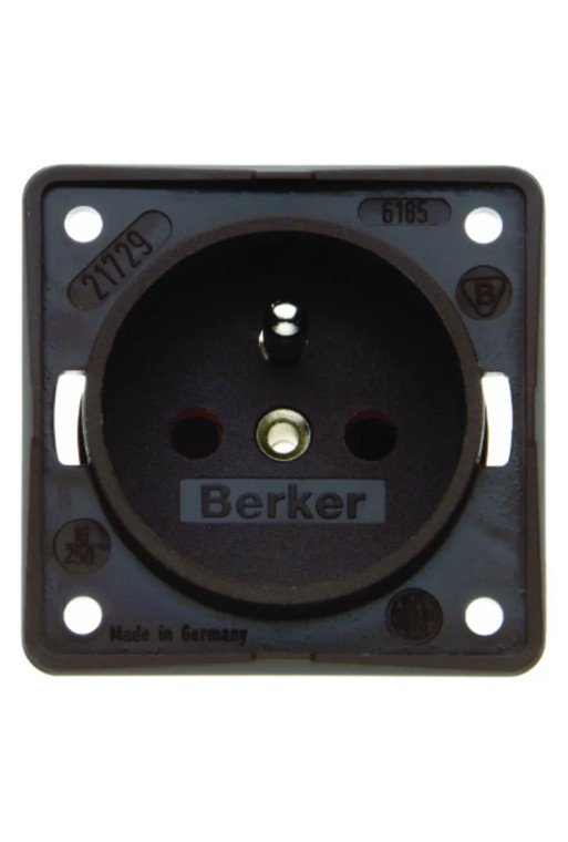 BERKER INTEGRO Steckdose mit Erdungsstift braun matt