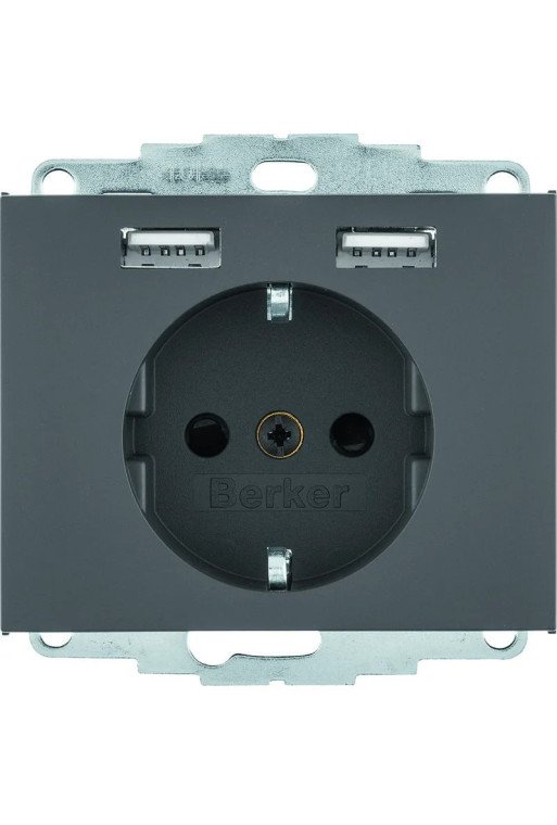 BERKER K.1 SSD mit 2fach USB 2