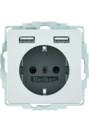 BERKER Q.x SSD mit 2fach USB 2