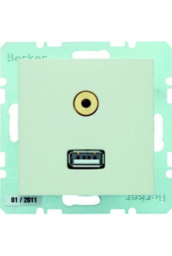 BERKER S.1 Steckdose für USB und Audio 3