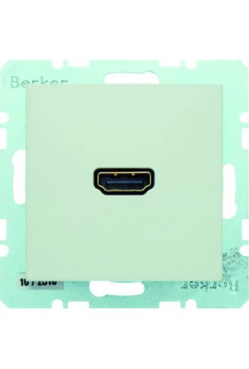 BERKER S.1 Steckdose HDMI weiß glänzend