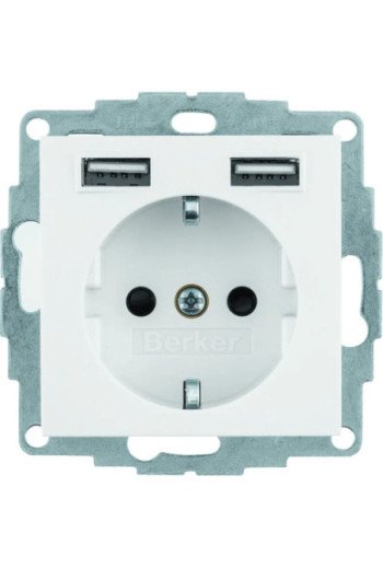 BERKER S.1/B.x SSD mit 2fach USB 2