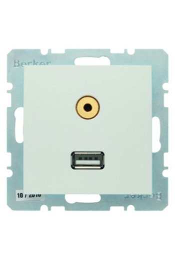 BERKER S.1/B.x Steckdose für USB und Audio 3