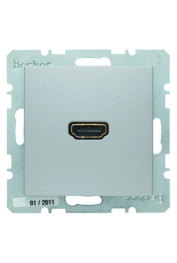 BERKER S.1/B.x Steckdose HDMI 90° alu matt