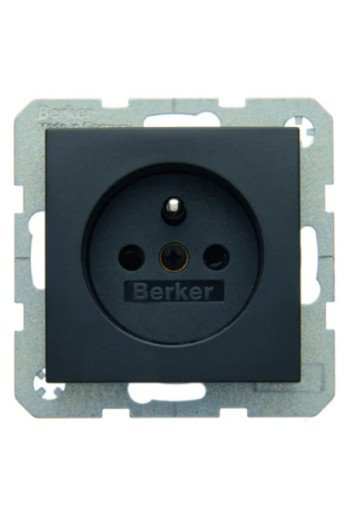 BERKER S.1/B.x Steckdose mit Erdungsstift anthrazit matt