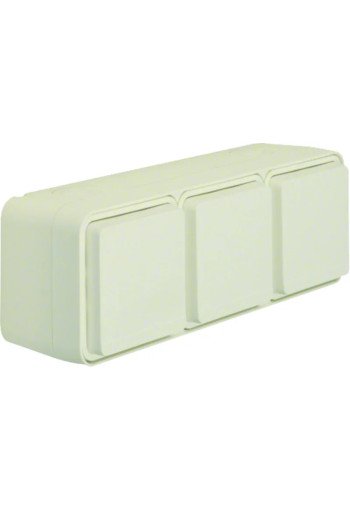 BERKER Steckd. SCHUKO 3f. waager. m. Klappd. AP 