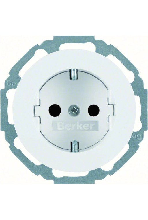 BERKER Steckdose SCHUKO Serie R.classic polarwe iß