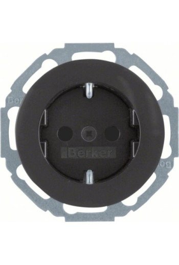 BERKER Steckdose SCHUKO Serie R.classic schwarz 