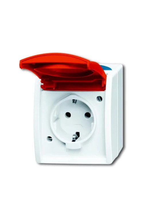 BUSCH-JAEGER AP Schuko-STDWN rot 20 EW/DVN-53