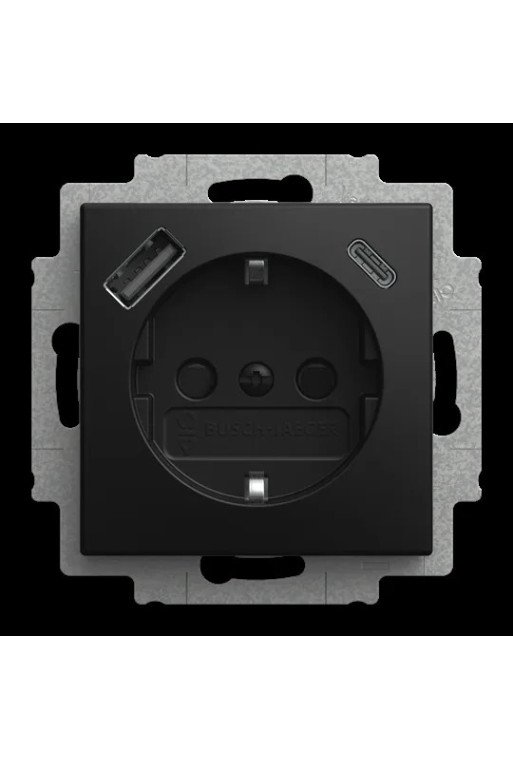 BUSCH-JAEGER SCHUKO® USB-Steckdosen-Einsatz Safety+ m it USB A/C Busch-balance® SI