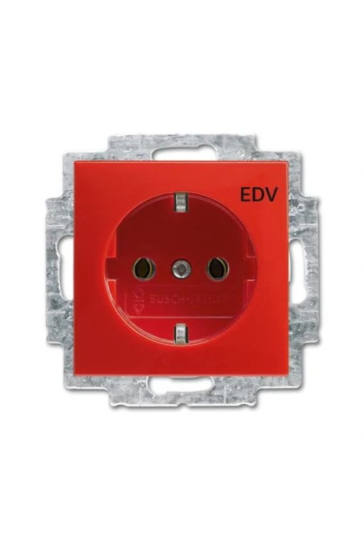 BUSCH-JAEGER SCHUKO(R) Steckd.EDV rot 20 EUC/DV-917