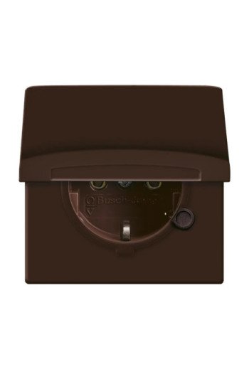 BUSCH-JAEGER Steckdose mit Klappdeckel Allwetter IP44 braun