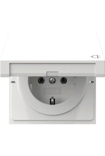 GIRA Abd. SCHUKO-Steckd. KD Flächenschalter R einweiß