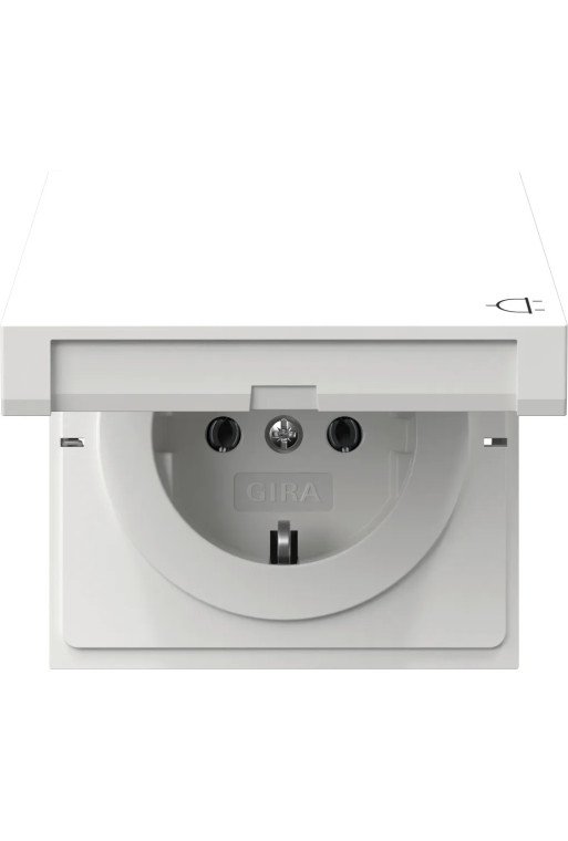 GIRA Abd. SCHUKO-Steckd. KD Flächenschalter R einweiß