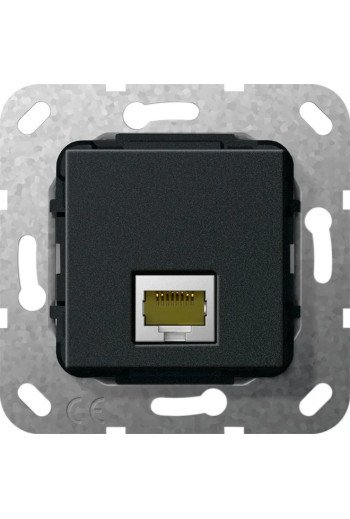GIRA MJ RJ45 Cat.6A 10 Gbit Kpl. Einsatz Schw arz m