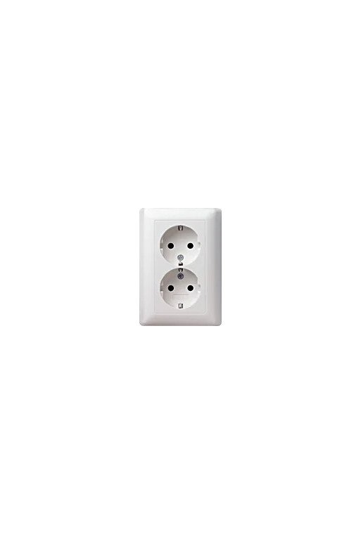 GIRA SCHUKO 2f Vollpl. o.Kr. STK Standard 55 Reinweiß