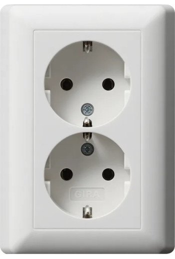 GIRA SCHUKO 2f Vollpl. o.Kr. STK Standard 55 Reinweiß m
