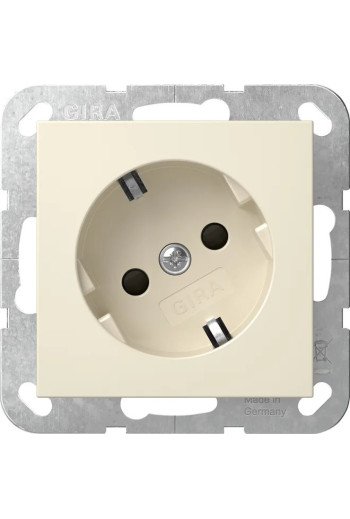 GIRA SCHUKO 30° + SH System 55 Cremeweiß
