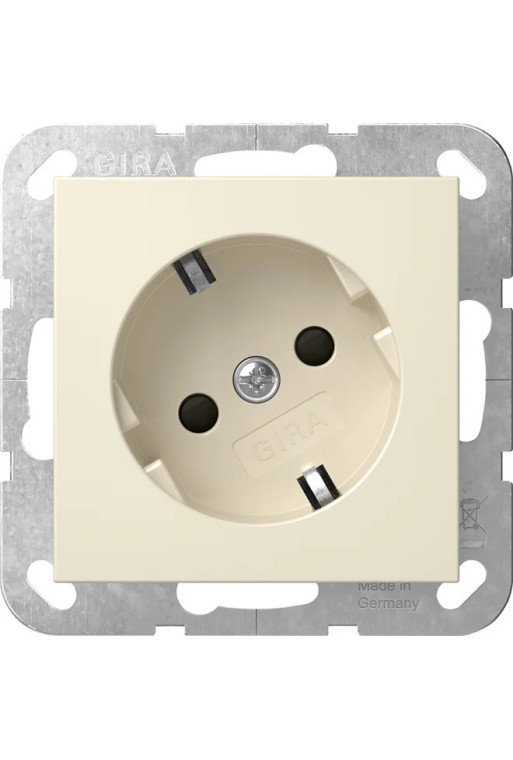 GIRA SCHUKO 30° + SH System 55 Cremeweiß