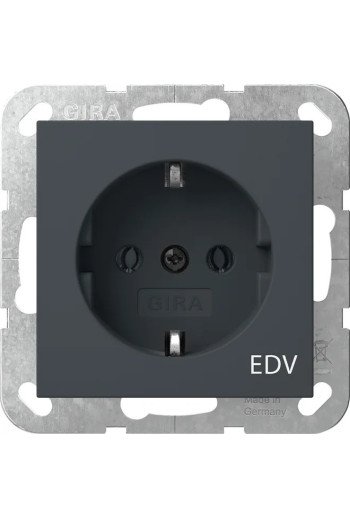 GIRA SCHUKO Aufdruck EDV System 55 Anthrazit