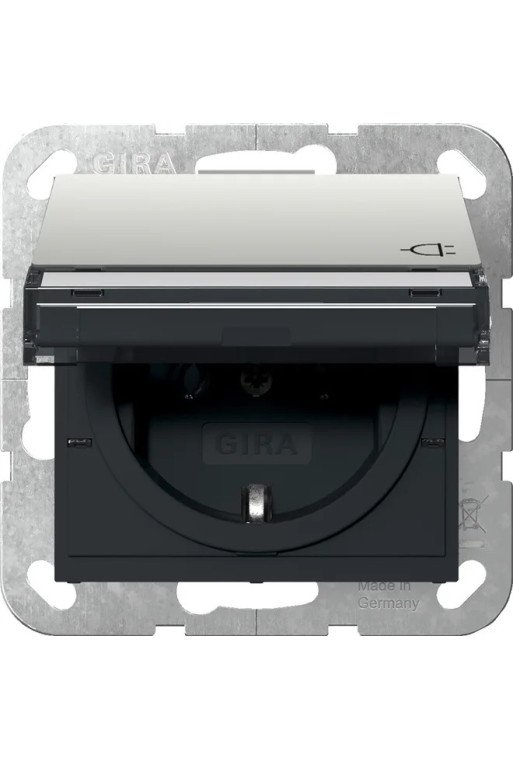 GIRA SCHUKO KD + BSF System 55 Edelstahl