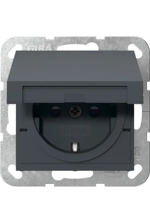GIRA SCHUKO KD + SH SRK System 55 Anthrazit