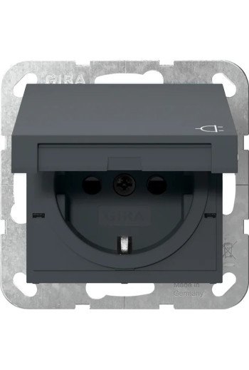 GIRA SCHUKO KD + SH System 55 Anthrazit