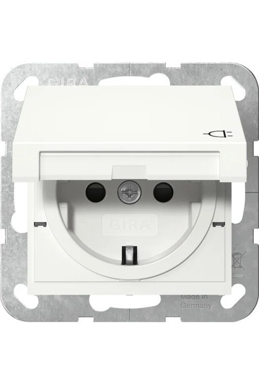GIRA SCHUKO KD + SH System 55 Reinweiß