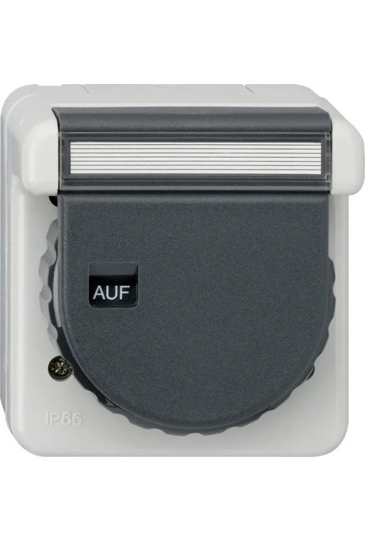 GIRA SCHUKO KD Bajonett + BSF WG AP Grau