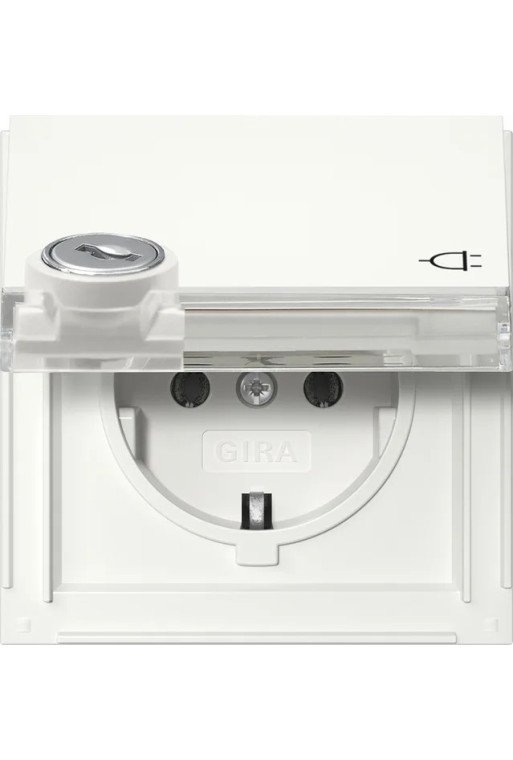 GIRA SCHUKO KD Schloss gleich + BSF Gira TX_4 4 Reinweiß