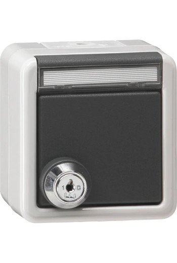 GIRA SCHUKO KD Schloss gleich + BSF WG AP Gra u