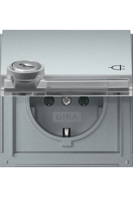 GIRA SCHUKO KD Schloss sortiert + BSF Gira TX _44 F Alu