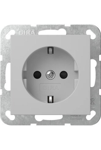 GIRA SCHUKO LED-Leuchte + SH o.Kr. System 55 Grau m