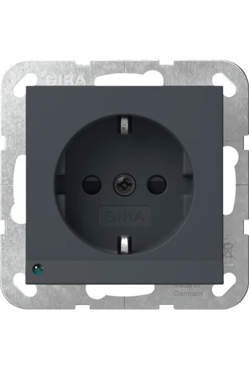 GIRA SCHUKO LED-Leuchte + SH System 55 Anthra zit