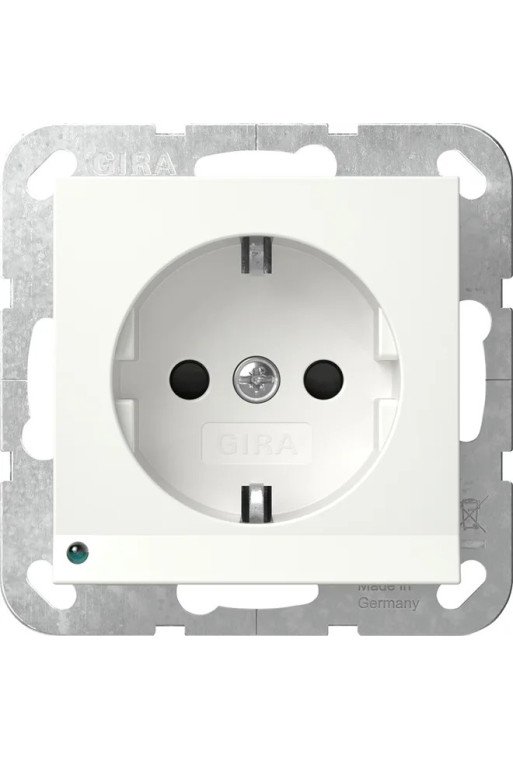 GIRA SCHUKO LED-Leuchte + SH System 55 Reinwe iß