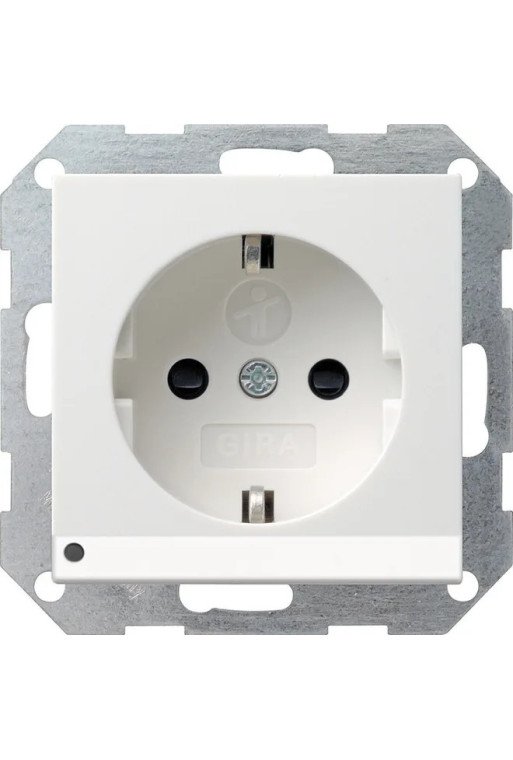GIRA SCHUKO LED-Leuchte + SH System 55 reinweiß glänzend
