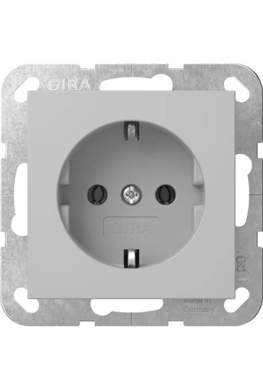 GIRA SCHUKO o.Kr. System 55 Grau m