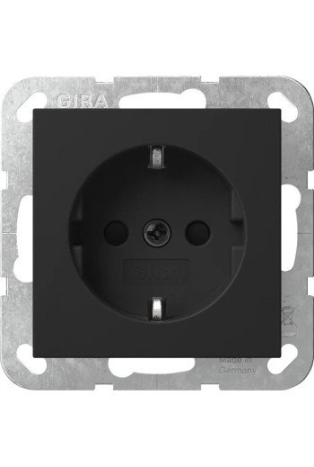 GIRA SCHUKO SH SRK System 55 Schwarz m