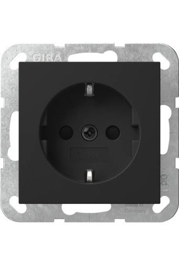 GIRA SCHUKO STK SH System 55 Schwarz m
