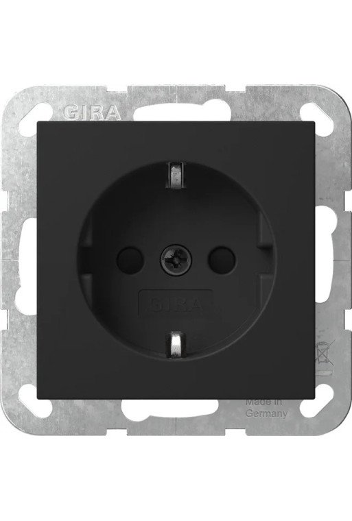 GIRA SCHUKO STK SH System 55 Schwarz m