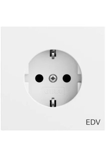GIRA SCHUKO-Steckd. Aufdruck EDV System 70 Re inweiß m(lack.)