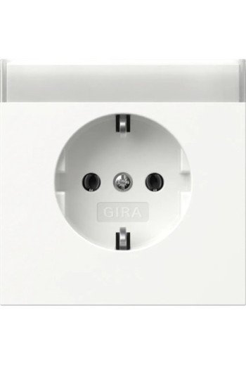 GIRA SCHUKO-Steckd. BSF Flächenschalter Reinw eiß