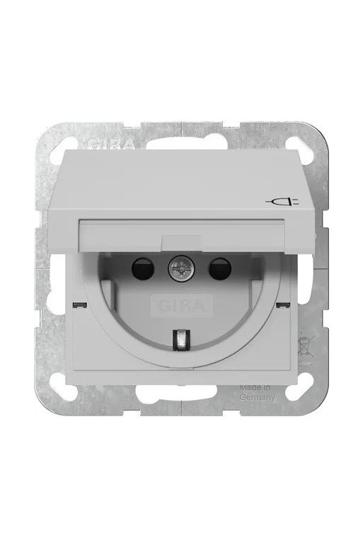 GIRA SCHUKO-Steckd. KD + SH SRK System 55 Gra u m