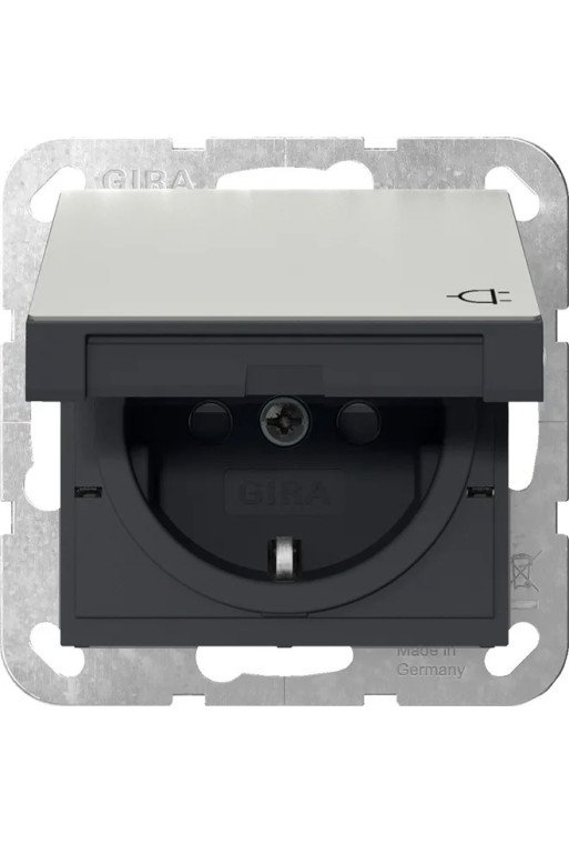GIRA SCHUKO-Steckd. KD + SH System 55 Edelstahl