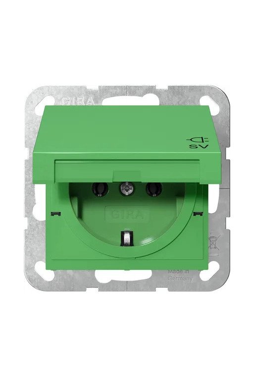GIRA SCHUKO-Steckd. KD SV System 55 Grün
