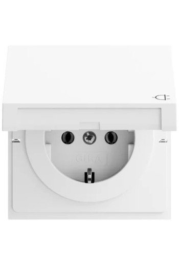 GIRA SCHUKO-Steckd. KD System 70 Reinweiß m(l ack.)