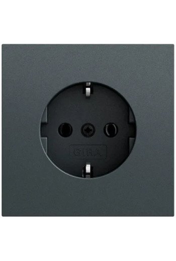 GIRA SCHUKO-Steckd. o.Kr. System 70 Anthrazit (lack.)