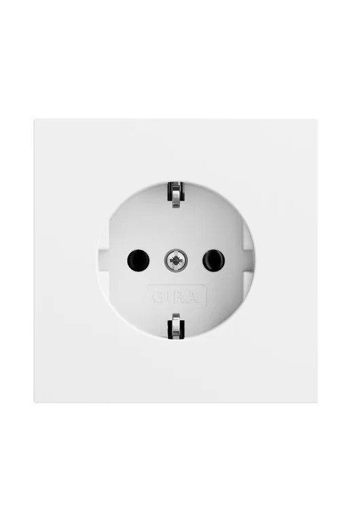 GIRA SCHUKO-Steckd. o.Kr. System 70 Reinweiß m(lack.)