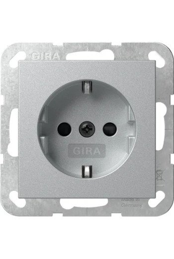 GIRA SCHUKO-Steckd. SH o.Kr. SRK System 55 F Alu