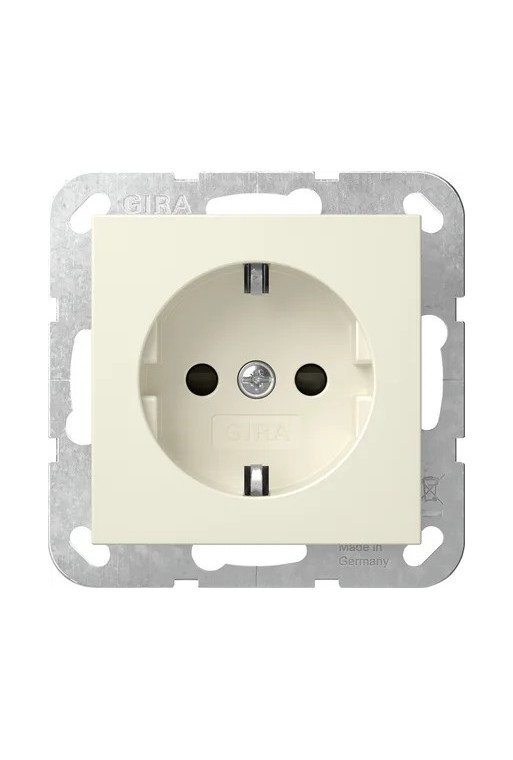 GIRA SCHUKO-Steckd. SH PE 6 mm² System 55 Cre meweiß